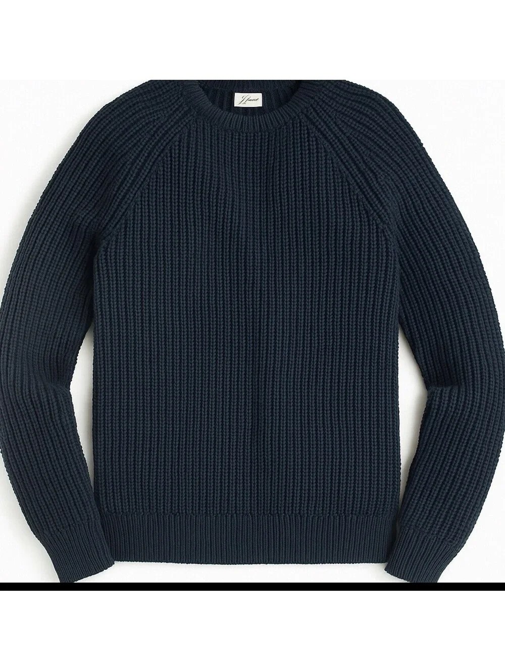 J. Crew Men’s XL Heritage Sweater Black Cotton Knit Heavy Long Sleeve Casual